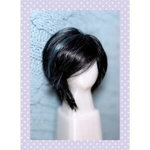 Monique BJD 1/3 Balljointed Smart Doll Dollfie DD Mohair Black Blue Punk Wig 8/9